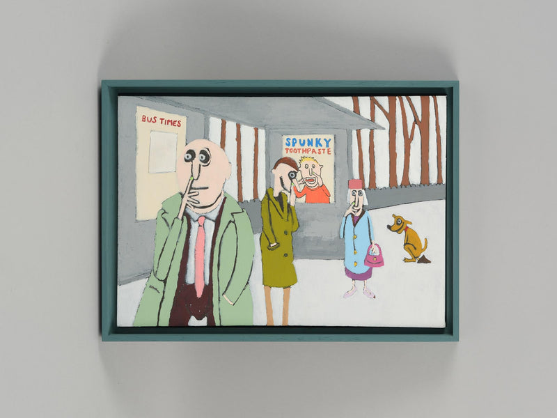 Artwork: At the Shelter, Awaiting the No. 69 Bus to Hell via Normalcy, Colin Cameron